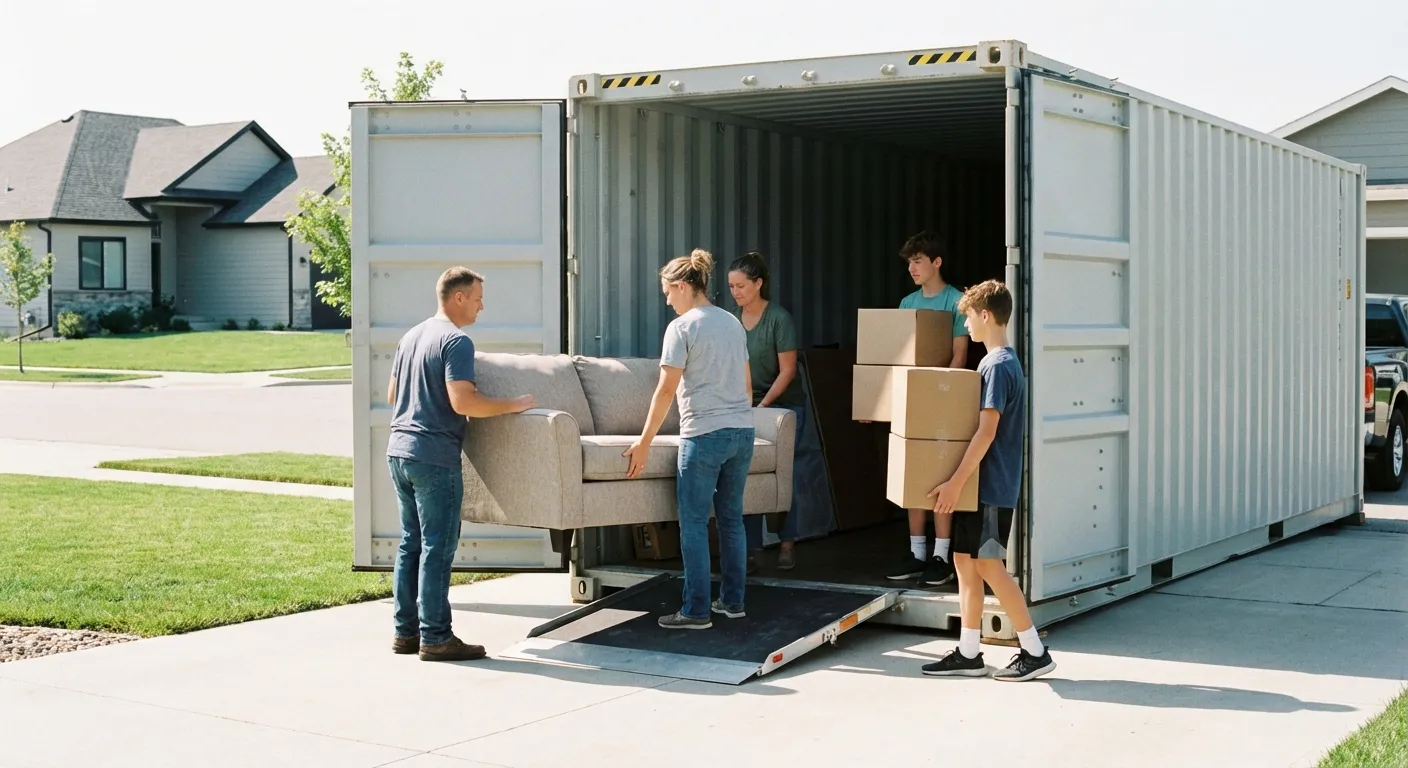Dumpster with walk-in loading door in Chandler, AZ